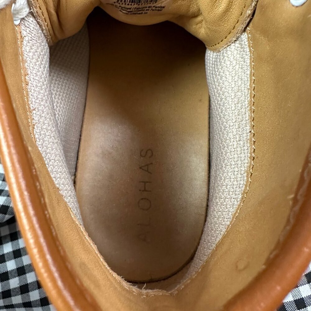 ALOHAS TB.35 Hi-Top Brown & Cream Leather Sneakers Women's US 7 - Picture 9 of 9